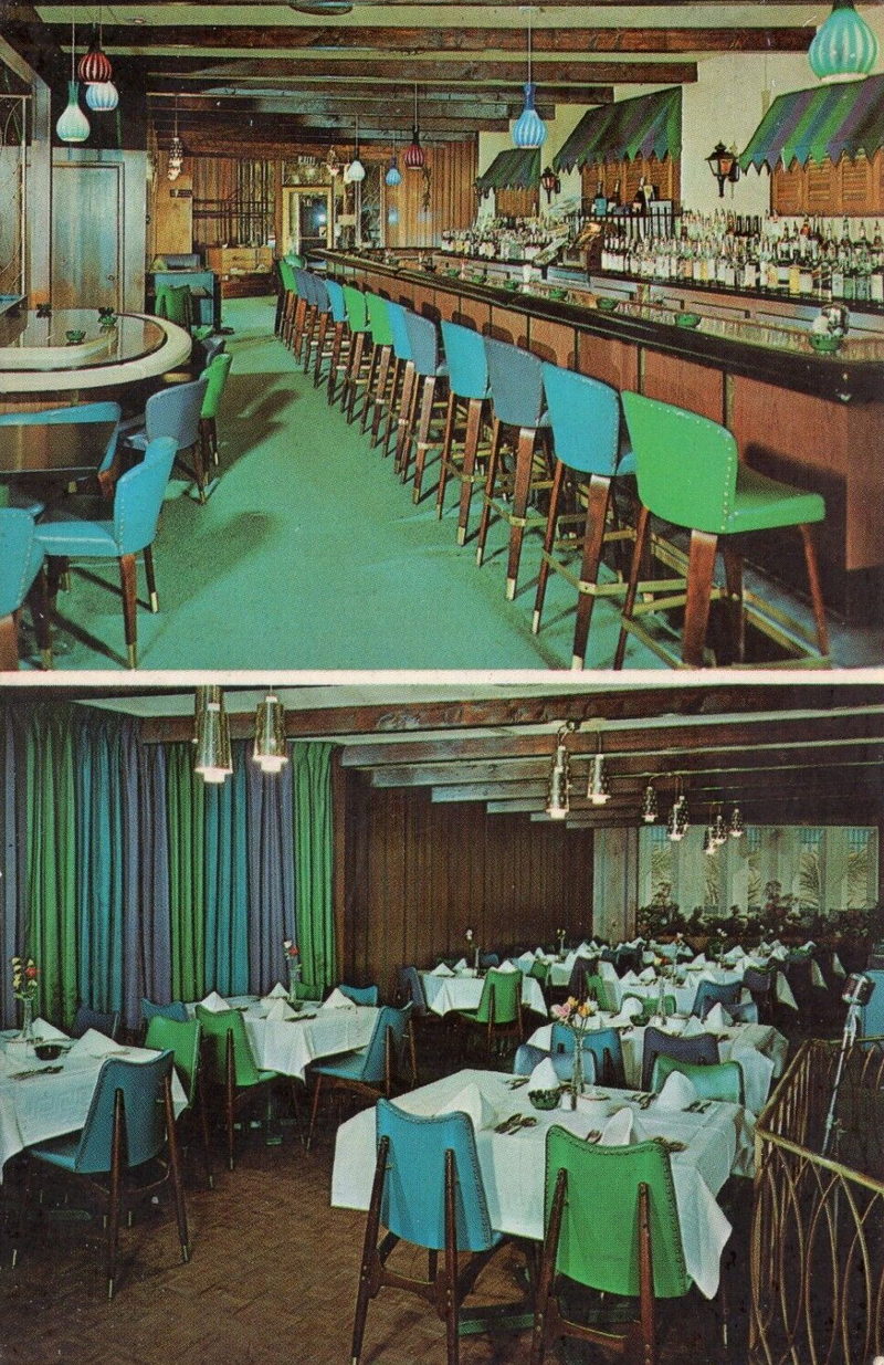 Sakseys Lounge & Restaurant (Sakseys Supperclub, Rampart St) - Old Postcard (newer photo)